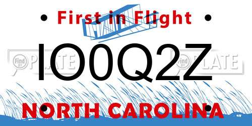 IO0Q2Z North Carolina License Plate