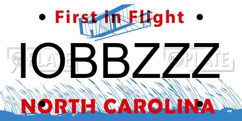IOBBZZZ North Carolina License Plate