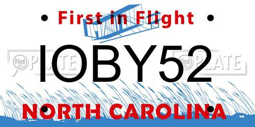 IOBY52 North Carolina License Plate