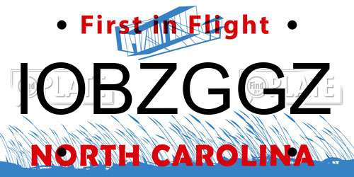 IOBZGGZ North Carolina License Plate