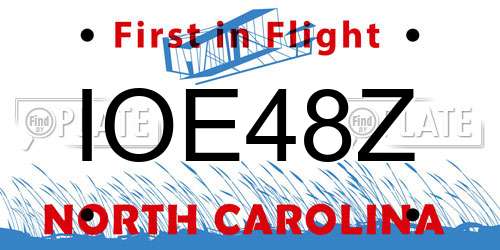 IOE48Z North Carolina License Plate