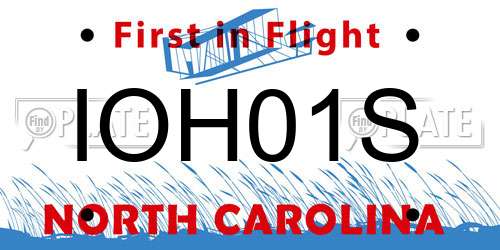IOH01S North Carolina License Plate