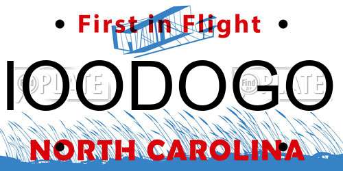 IOODOGO North Carolina License Plate