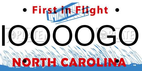 IOOOOGO North Carolina License Plate