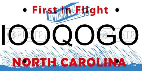 IOOQOGO North Carolina License Plate