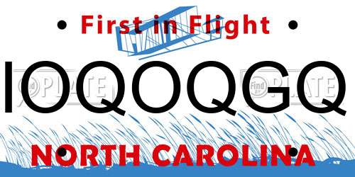 IOQOQGQ North Carolina License Plate