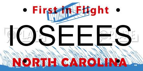 IOSEEES North Carolina License Plate
