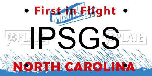 IPSGS North Carolina License Plate