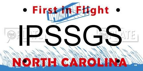 IPSSGS North Carolina License Plate
