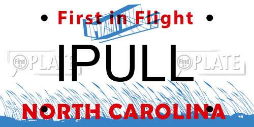 IPULL North Carolina License Plate