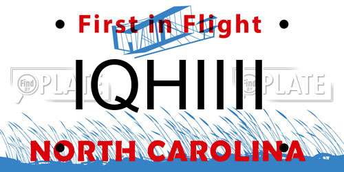 IQHIIII North Carolina License Plate
