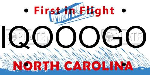 IQOOOGO North Carolina License Plate