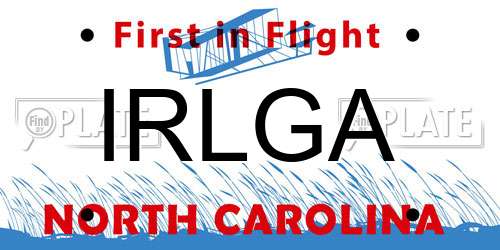 IRLGA North Carolina License Plate