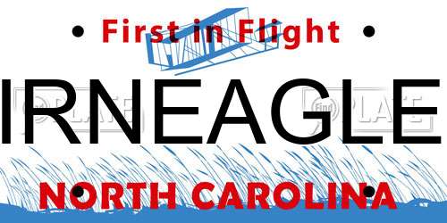 IRNEAGLE North Carolina License Plate