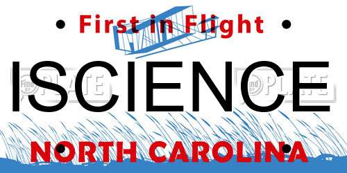 ISCIENCE North Carolina License Plate