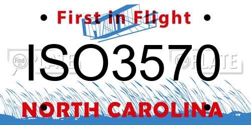 ISO3570 North Carolina License Plate