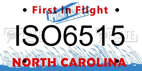 ISO6515 North Carolina License Plate