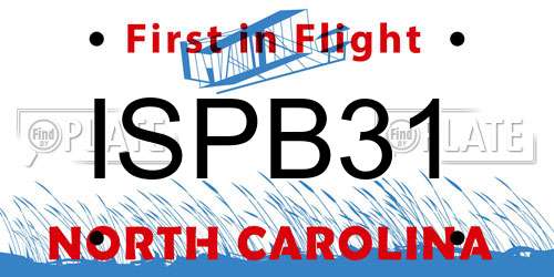 ISPB31 North Carolina License Plate