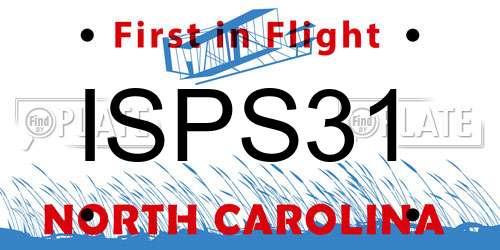 ISPS31 North Carolina License Plate