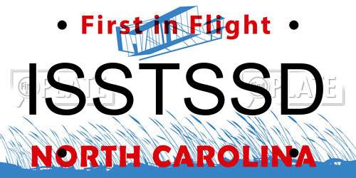 ISSTSSD North Carolina License Plate