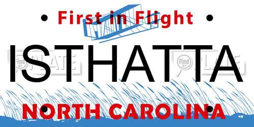 ISTHATTA North Carolina License Plate