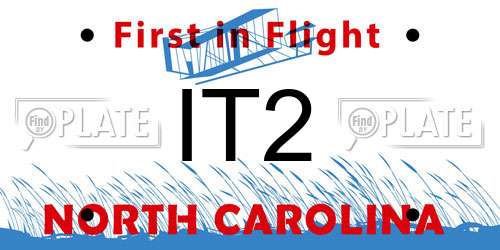 IT2 North Carolina License Plate