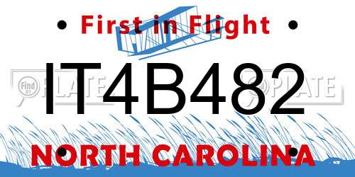 IT4B482 North Carolina License Plate