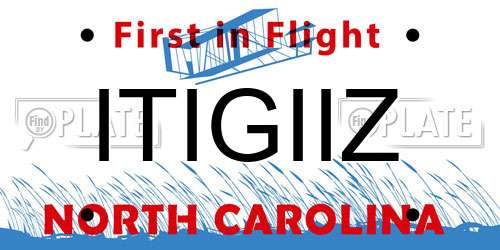 ITIGIIZ North Carolina License Plate