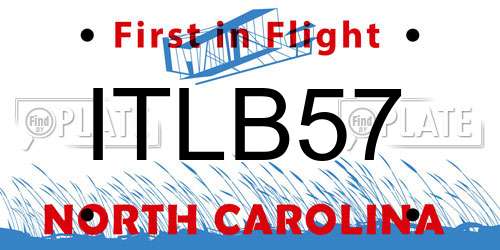 ITLB57 North Carolina License Plate