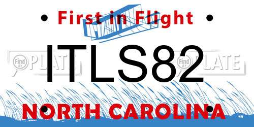 ITLS82 North Carolina License Plate