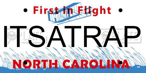 ITSATRAP North Carolina License Plate