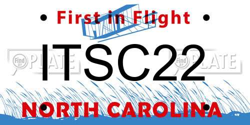 ITSC22 North Carolina License Plate