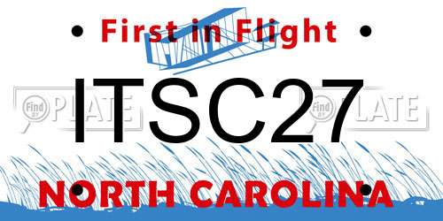 ITSC27 North Carolina License Plate