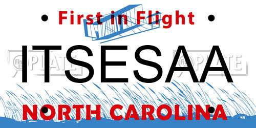 ITSESAA North Carolina License Plate