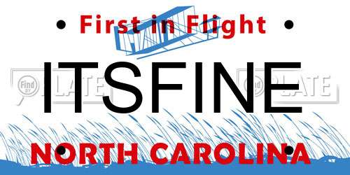 ITSFINE North Carolina License Plate