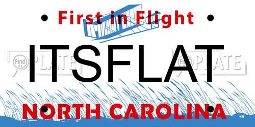 ITSFLAT North Carolina License Plate
