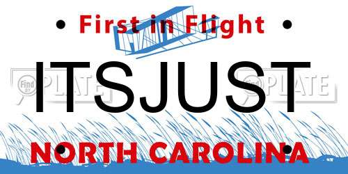ITSJUST North Carolina License Plate