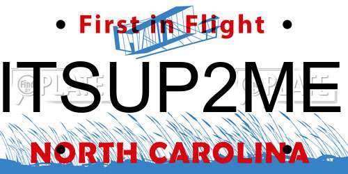 ITSUP2ME North Carolina License Plate