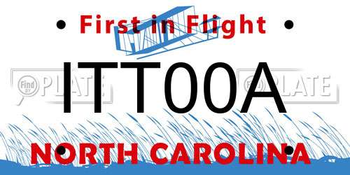 ITT00A North Carolina License Plate