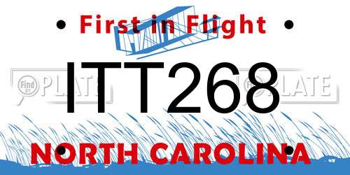 ITT268 North Carolina License Plate