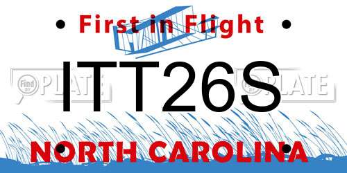 ITT26S North Carolina License Plate