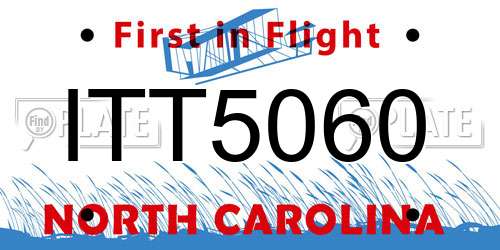 ITT5060 North Carolina License Plate