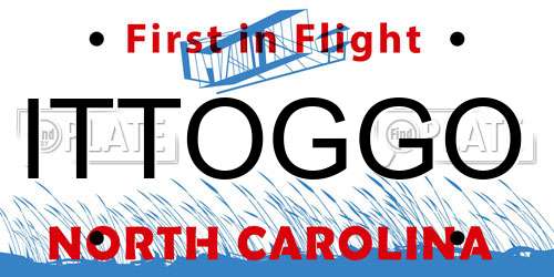 ITTOGGO North Carolina License Plate