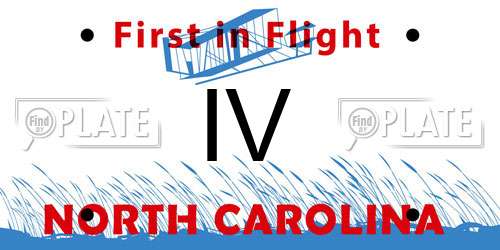 IV North Carolina License Plate
