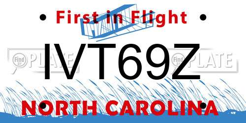 IVT69Z North Carolina License Plate