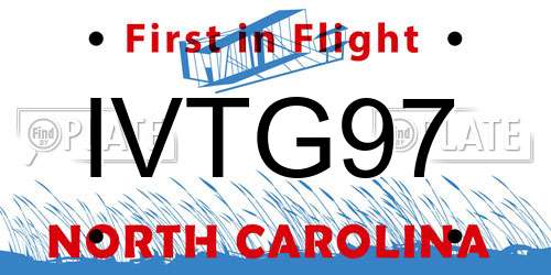 IVTG97 North Carolina License Plate