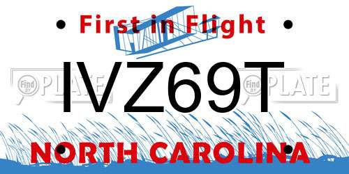 IVZ69T North Carolina License Plate