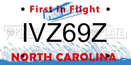 IVZ69Z North Carolina License Plate
