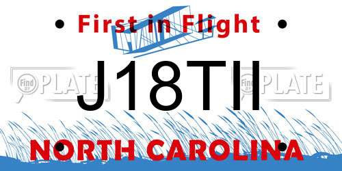 J18TII North Carolina License Plate