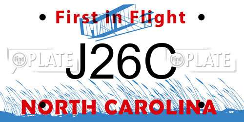 J26C North Carolina License Plate